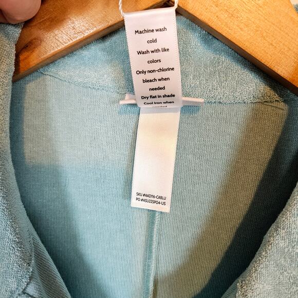 Andie The Button Up Romper Blue Women's Size Small Beach Vacation Layer - Picture 6 of 7